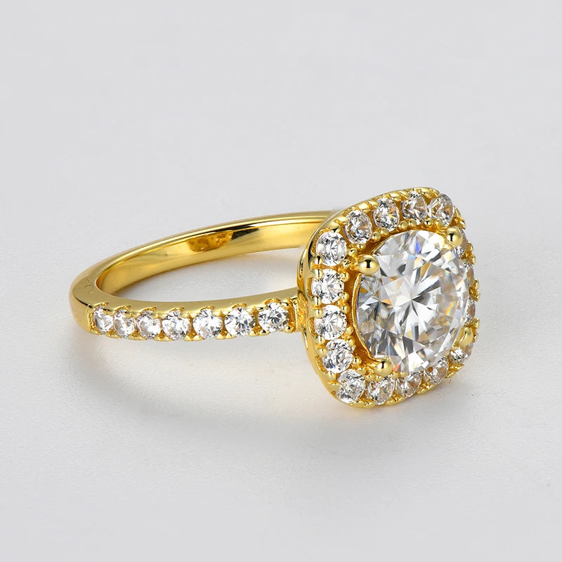 Halo Moissanite Ring